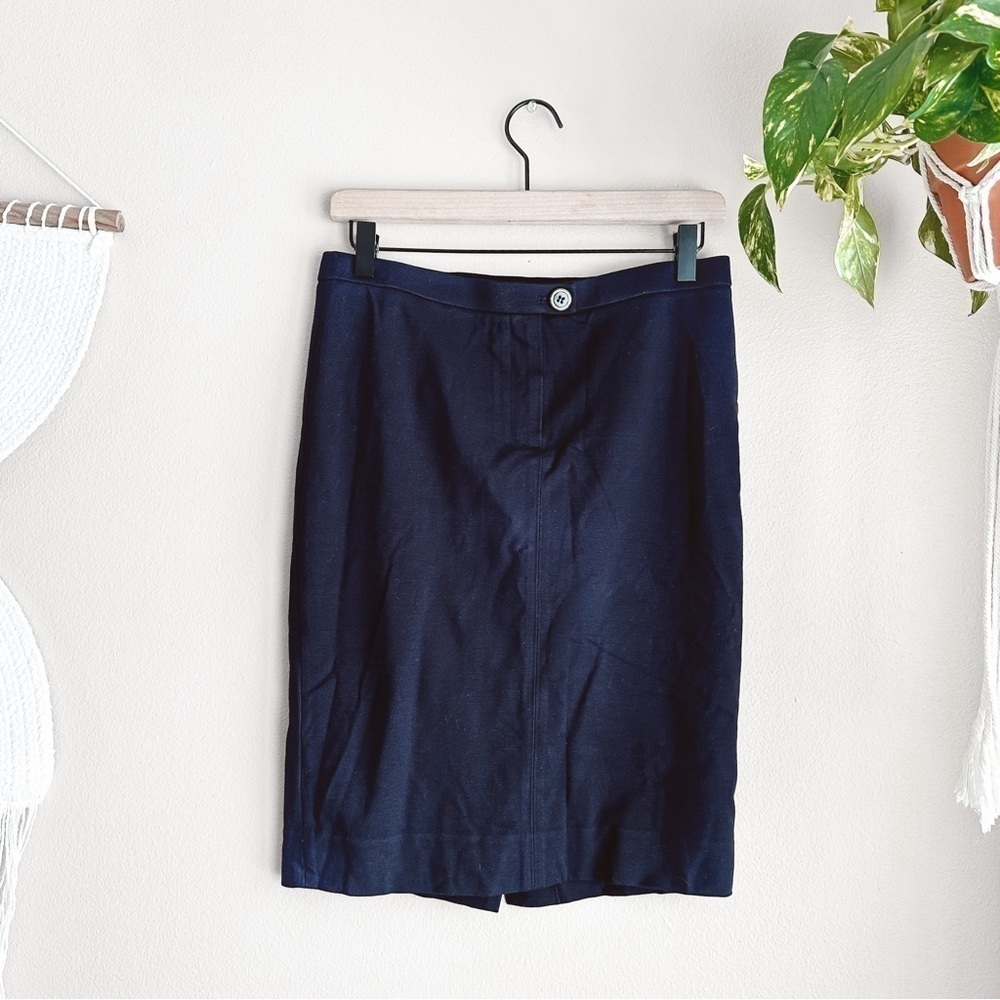 Tory Burch Navy Pencil Skirt